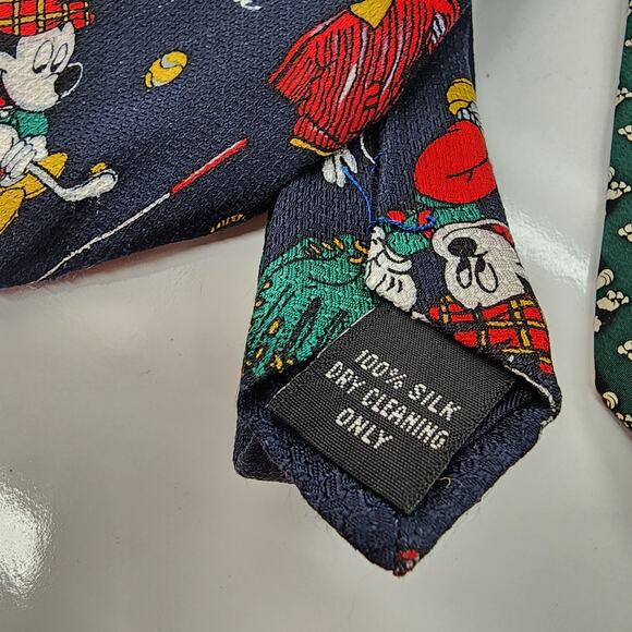 Lot 6 Men’s Vintage Novelty Ties Silk Mickey Mouse Sylvester Flags Business Work - Picture 15 of 15
